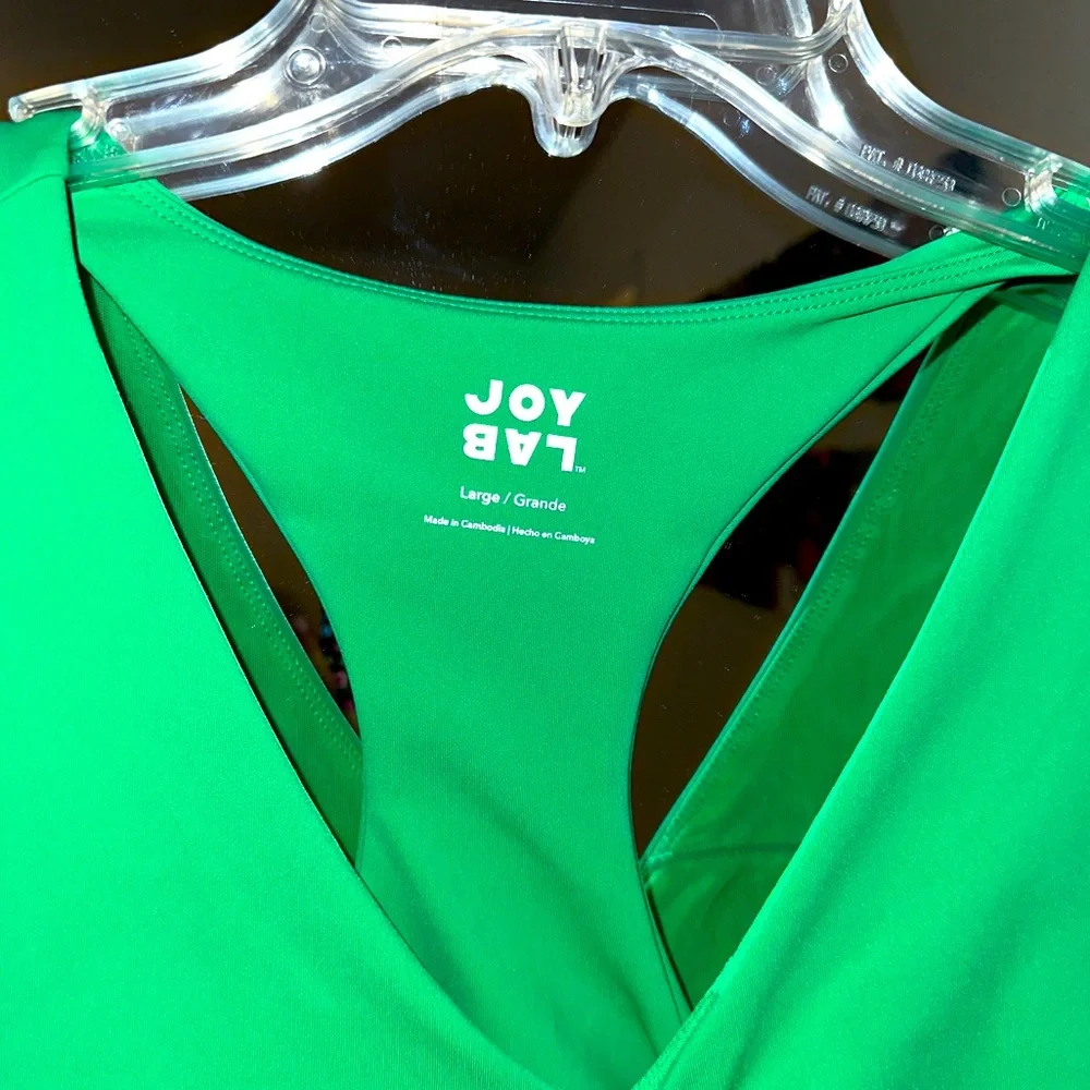 Green JoyLab Rouched Crop Top - Picture 3 of 3